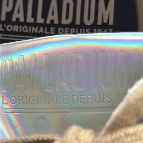 Palladium Revolt Lo Tex Tan/Brn Platform Lug Sole Canvas Lace Up Sneakers Size 8 - Picture 11 of 14